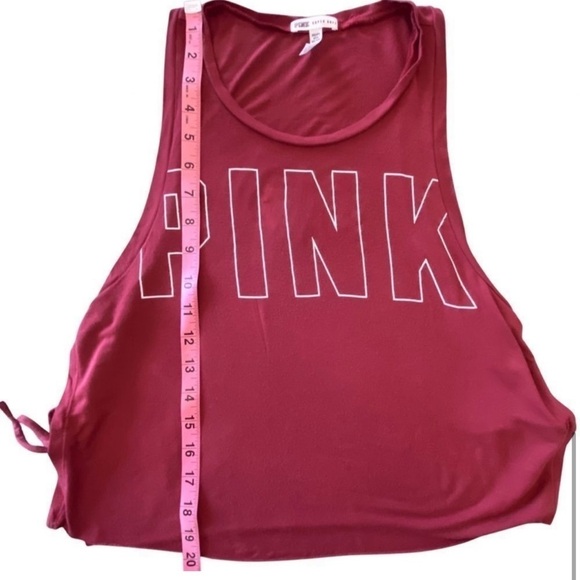3/$25 🍄 PINK Super Soft Side Tie Crop Tank Size XS - Picture 7 of 8